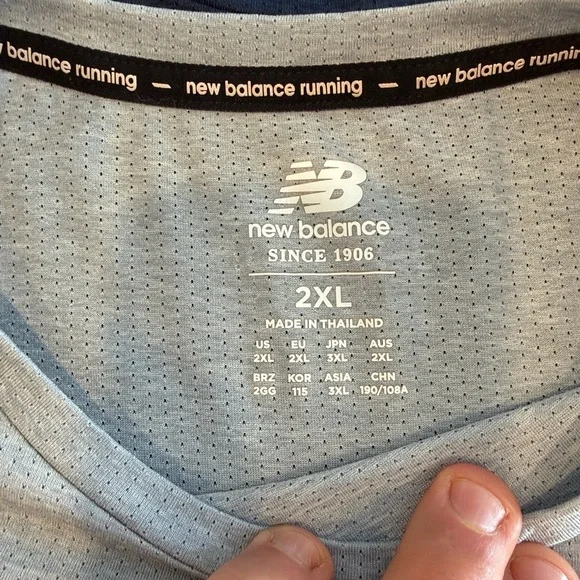 3 New Balance Men's Gray, Black and Navy Short Sleeve Tees - Picture 3 of 7